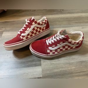 Vans red checkered